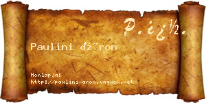 Paulini Áron névjegykártya